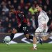 Rayan of AFC Bournemouth shoots whilst under pressure from Luke Shaw of Manchester United during the Premier League match between Bournemouth and Manchester United (Photo by Ryan Pierse/Getty Images)