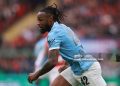Antoine Semenyo of Manchester City  during the Carabao Cup Final match between Arsenal and Manchester City (Photo by Catherine Ivill - AMA/Getty Images)