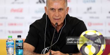 Carlos Queiroz, Head Coach of Oman, speaks to the media in a post match press conference after the FIFA Arab Cup 2025 Group B match between Oman and Comoros (Photo by Jan Kruger - FIFA/FIFA via Getty Images)