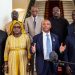 CAF President Patrice Motsepe (middle lower front row) with Seengal Football Federation Executives Photo Credit: CAF