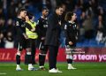Liam Rosenior, Manager of Chelsea, acknowledges the fans after the Premier League match between Brighton & Hove Albion and Chelsea (Photo by Darren Walsh/Chelsea FC via Getty Images)