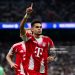 Luis Diaz of FC Bayern Munchen celebrates after scoring his team's first goal during the UEFA Champions League 2025/26 Quarter-Final First Leg match between Real Madrid CF and FC Bayern München (Photo by Diego Souto/Getty Images)
