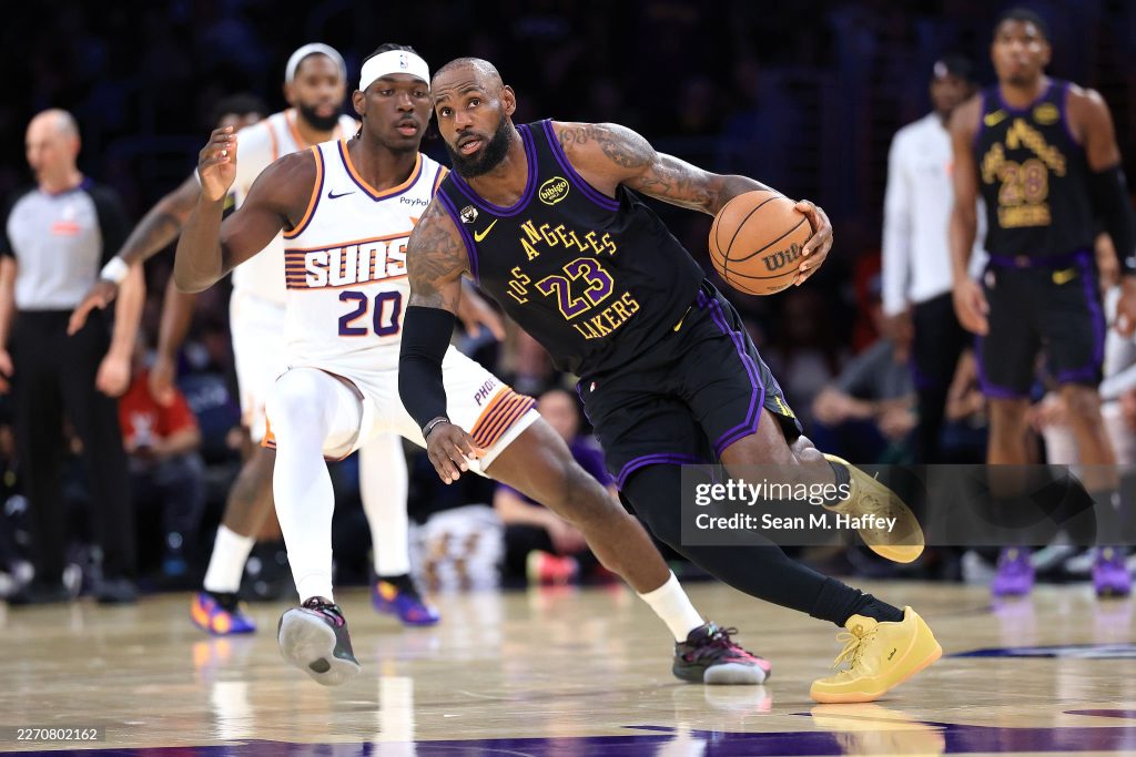 LeBron James dribbling