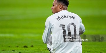 Kylian Mbappe of Real Madrid looks on during the Spanish league, LaLiga EA Sports, football match played between Real Betis and Real Madrid (Photo By Joaquin Corchero/Europa Press via Getty Images)
