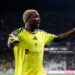 Maxwell Woledzi #3 of Nashville SC reacts after a play during the second half of the semi-final of the CONCACAF Champions Cup against Tigres  (Photo by Johnnie Izquierdo/Getty Images)