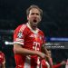 Bayern Munich's English forward #09 Harry Kane celebrates after scoring his team first goal during the UEFA Champions League semi-final first leg football match between Paris Saint-Germain (PSG) and Bayern Munich (Photo by ALAIN JOCARD / AFP via Getty Images)