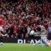 Benjamin Sesko of Manchester United scores his team's second goal during the Premier League match between Manchester United and Brentford (Photo by Naomi Baker/Getty Images)