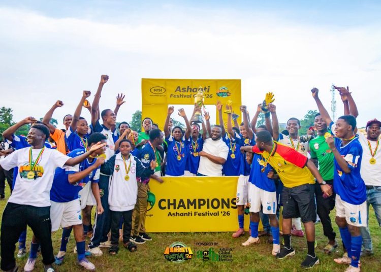 Afigya Kwabre North boys celebrating after win