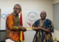 President of GOC Richard Akpokavie and Minister for Sports Kofi Adams