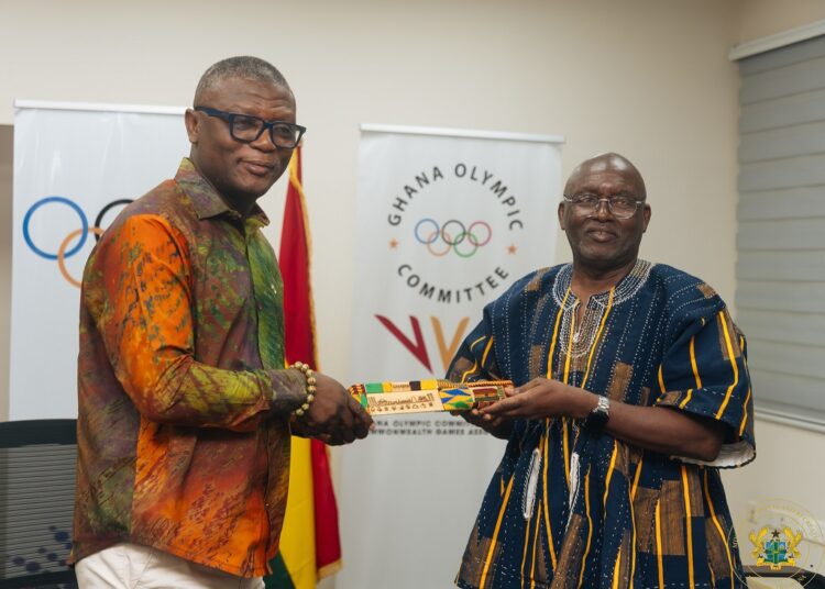 President of GOC Richard Akpokavie and Minister for Sports Kofi Adams