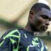Jonas Adjei Adjetey of VfL Wolfsburg is seen during the Bundesliga match between VfL Wolfsburg and Hamburger SV at Volkswagen Arena on March 07, 2026 in Wolfsburg, Germany. (Photo by Fabio Deinert/Getty Images)