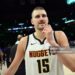 Nikola Jokic #15 of the Denver Nuggets walks off the court after being defeated by the Minnesota Timberwolves 110-98 in Game Six of the First Round of the NBA Western Conference Playoffs (Photo by Stephen Maturen/Getty Images)