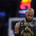 LeBron James #23 of the Los Angeles Lakers reacts against the Oklahoma City Thunder during the second quarter in Game Four of the Second Round of the NBA Western Conference Playoffs (Photo by Luke Hales/Getty Images)