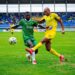 Ibrahim Sulemana (in yellow) in action against Bibiani Gold Stars Photo Courtesy: Medeama SC
