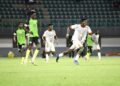 Shot from Nations FC (white)-Dreams FC MTN FA Cup Final Game Photo Courtesy: Nations FC