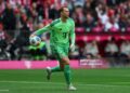 Manuel Neuer of FC Bayern Munich distributes the ball during the Bundesliga match between FC Bayern München and 1. FC Koln (Photo by Adam Pretty/Getty Images)
