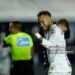 Neymar of Santos celebrates after the second goal of his team by Adonis Frias (not in frame) during a match between Santos and Bragantino  (Photo by Miguel Schincariol/Getty Images)