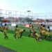 Some of the Children training under QNET and Manchester City clinic held in Ghana