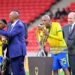 Khuliso Mudau of Mamelodi celebrates after winning the TotalEnergies CAF Champions League, 2nd Leg final match between FAR Rabat and Mamelodi Sundowns (Photo by Abdelmjid Rizkou/Gallo Images/Getty Images)