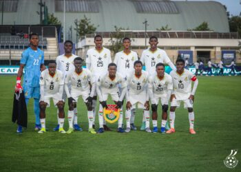 Shot from Black Starlets (white) game against South Africa Photo Courtesy: GFA