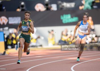 Marlie Viljoen of South Africa competes in the women's 400 metres round 1 during day two of the World Athletics Championships Budapest 2023 at National Athletics Centre on August 20, 2023 in Budapest, Hungary. (Photo by Sam Mellish/Getty Images)