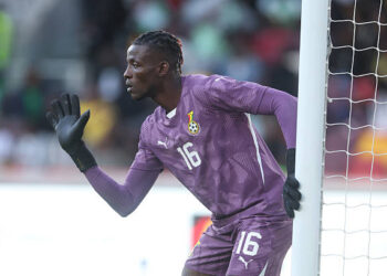 Benjamin Asare of Ghana at Gtech Community Stadium on May 28, 2025 in Brentford, England. Photo by Richard Pelham/Getty Images.