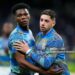Aurelien Tchouameni and Federico Valverde of Real Madrid CF warms up during the Spanish League, LaLiga EA Sports, football match played between Real Madrid and Elche CF (Photo By Oscar J. Barroso/Europa Press via Getty Images)