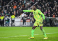 Goalkeeper Benjamin Asare of Ghana gestures during the international friendly match between Germany and Ghana at MHP Arena on March 30, 2026 in Stuttgart, Germany. Photo by Harry Langer/DeFodi Images/DeFodi via Getty Images