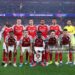 Arsenal team group photo during the UEFA Champions League 2025/26 Semi Final Second Leg match between Arsenal FC and Atletico de Madrid (Photo by Catherine Ivill - AMA/Getty Images)