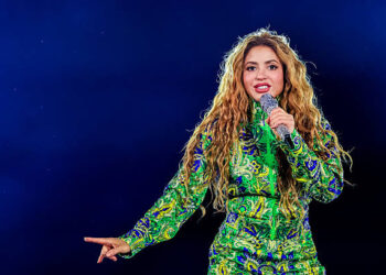 Shakira performs on stage during a massive free show at Copacabana beach on May 02, 2026 in Rio de Janeiro, Brazil. Photo by Buda Mendes/Getty Images