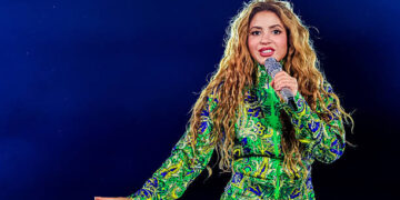 Shakira performs on stage during a massive free show at Copacabana beach on May 02, 2026 in Rio de Janeiro, Brazil. Photo by Buda Mendes/Getty Images