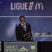 Paris Saint-Germain's French forward #10 Ousmane Dembele receives the Ligue 1 best player award during the 34th UNFP's (France's professional players union) French football awards (Photo by Thomas SAMSON / AFP via Getty Images)