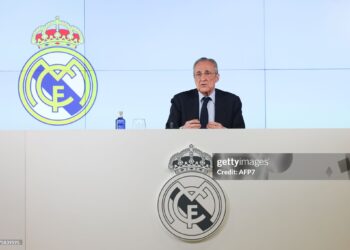 Florentino Perez attends the Real Madrid Board of Directors meeting (Photo by Dennis Agyeman / AFP7 via Getty Images)
