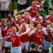 Kai Havertz, William Saliba, Eberechi Eze, David Raya, Declan Rice, Riccardo Calafiori, Max Dowman, Cristhian Mosquera, Viktor Gyokeres, Piero Hincapie, Ben White of Arsenal celebrate during the Premier League match between Crystal Palace and Arsenal at Selhurst Park on May 24, 2026 in London, United Kingdom. Photo by Sebastian Frej/Getty Images.
