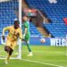 Caleb Yirenkyi celebrates after scoring goal against Wales Photo Courtesy: GFA