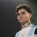 ARLINGTON, TEXAS - JUNE 22: Julian Alvarez #9 of Argentina arrives at the stadium before the FIFA World Cup 2026 Group J match between Argentina and Austria at Dallas Stadium on June 22, 2026 in Arlington, Texas. (Photo by Maja Hitij - FIFA/FIFA via Getty Images)