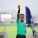 Referee Omar Abdulkadir Artan shows yellow card during the FIFA U-20 World Cup Chile 2025 Group B match between Panama and Korea Republic (Photo by Hector Vivas - FIFA/FIFA via Getty Images)