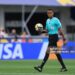 Referee Omar Artan holds the match ball during the FIFA U-20 World Cup Chile 2025 third place match between Colombia and France (Photo by Buda Mendes - FIFA/FIFA via Getty Images)