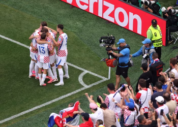 Croatia scoring the second goal. Photo Courtesy: Getty Images
