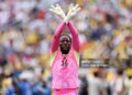 FOXBOROUGH, MASSACHUSETTS - JUNE 23: Benjamin Asare #16 of Ghana applauds fans after the scoreless draw during the FIFA World Cup 2026 Group L match between England and Ghana at Boston Stadium on June 23, 2026 in Foxborough, Massachusetts. (Photo by Justin Setterfield/Getty Images)