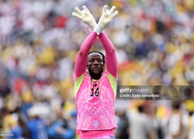 FOXBOROUGH, MASSACHUSETTS - JUNE 23: Benjamin Asare #16 of Ghana applauds fans after the scoreless draw during the FIFA World Cup 2026 Group L match between England and Ghana at Boston Stadium on June 23, 2026 in Foxborough, Massachusetts. (Photo by Justin Setterfield/Getty Images)