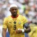 Ghana's forward #09 Jordan Ayew reacts during the 2026 World Cup Group L football match between England and Ghana (Photo by FRANCK FIFE / AFP via Getty Images)