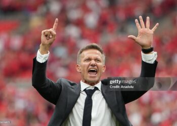 Head coach Jesse Marsch of Canada is seen after the 2026 FIFA World Cup First Stage Group B match between Canada and Qatar (Photo by Ercin Erturk/Anadolu via Getty Images)