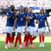 EAST RUTHERFORD, NEW JERSEY - JUNE 16: Kylian Mbappe #10 of France celebrates with teammates after scoring the team's second goal during the FIFA World Cup 2026 Group I match between France and Senegal at New York New Jersey Stadium on June 16, 2026 in East Rutherford, New Jersey. (Photo by Shaun Botterill - FIFA/FIFA via Getty Images)