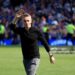 Ipswich Town manager Kieran McKenna celebrates on the pitch after Ipswich Town secured promotion following the Sky Bet Championship match (Photo by Nigel French/PA Images via Getty Images)