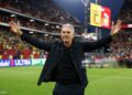 Carlos Queiroz, Head Coach of Ghana, applauds fans after the team's 1-0 victory in the FIFA World Cup 2026 Group L match between Ghana and Panama (Photo by Ezra Shaw - FIFA/FIFA via Getty Images)