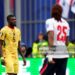 Ghana's Thomas Partey and England's Djed Spence during the FIFA World Cup Group L match at Boston Stadium. Picture date: Tuesday June 23, 2026. (Photo by Bradley Collyer/PA Images via Getty Images)