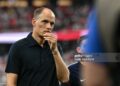 England's German head coach Thomas Tuchel reacts  during the 2026 World Cup Group L football match between England and Croatia (Photo by Paul ELLIS / AFP via Getty Images)