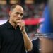 England's German head coach Thomas Tuchel reacts during the 2026 World Cup Group L football match between England and Croatia (Photo by Paul ELLIS / AFP via Getty Images)