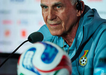 Head coach Carlos Queiroz of Ghana speaks to media during the press conference of Ghana one day ahead of the FIFA World Cup 2026 Group L match between Ghana and Panama at Toronto Stadium on June 16, 2026 in Toronto, Ontario. (Photo by Joosep Martinson - FIFA/FIFA via Getty Images)
